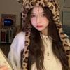 Funny Fashion Winter Hat Ear Protection Furly Cartoon Hat Soft Cute Bucket Hat Women