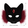 Plush Fox Cat Mask Trendy Animal Half Face Masks Costumes Prop for Halloween Christmas Masquerade Party Cosplay Props