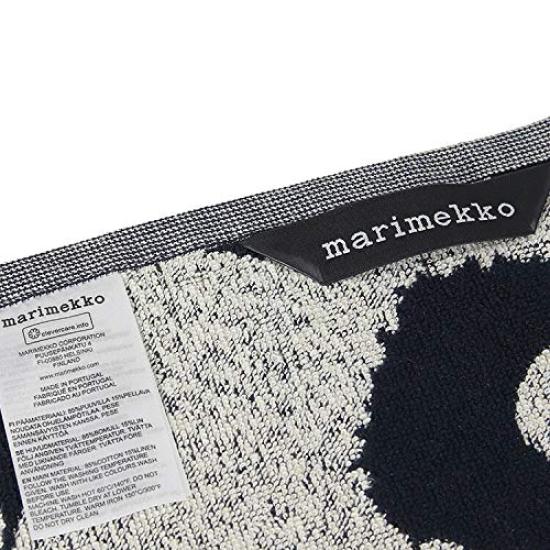 Marimekko Hand Towel for UNIKKO White X Dark 070528 30cm X 30cm Women, Pattern, Blue, 851, [Used]