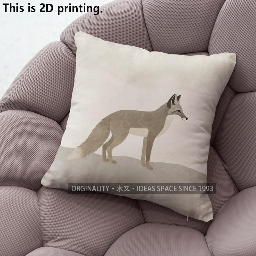 Fox Print Throw Pillow Covers Pattern Cushion Cover Suitable for Sofa Bedroom Car Pillow Cover