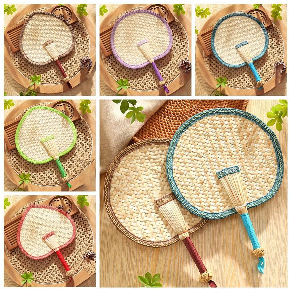 

Cooling Woven Fan Wheat Straw Cooling Fan Portable Wheat Straw Fan