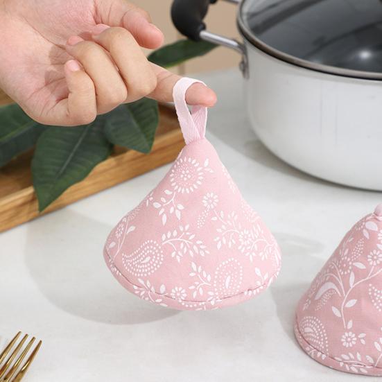 1Pc Triangle Pot Hat Non-Slip Stove Handle Mitt for Cast Iron Skillet Hanging Iron Pot Casserole Handle Protector Household Cooking Supplies