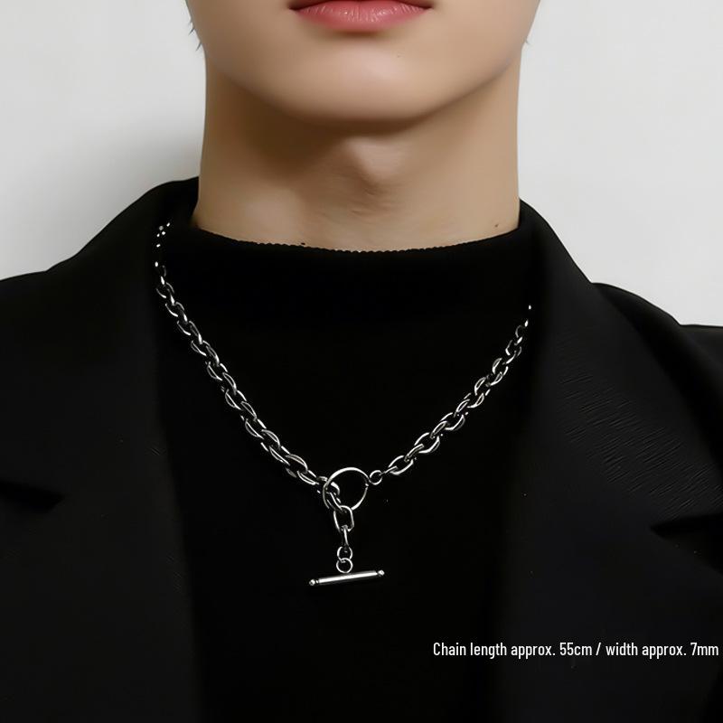 Unisex-Halskette im Hongkong-Stil, Punk-Hip-Hop, dicke Kette, Schlüsselbein
