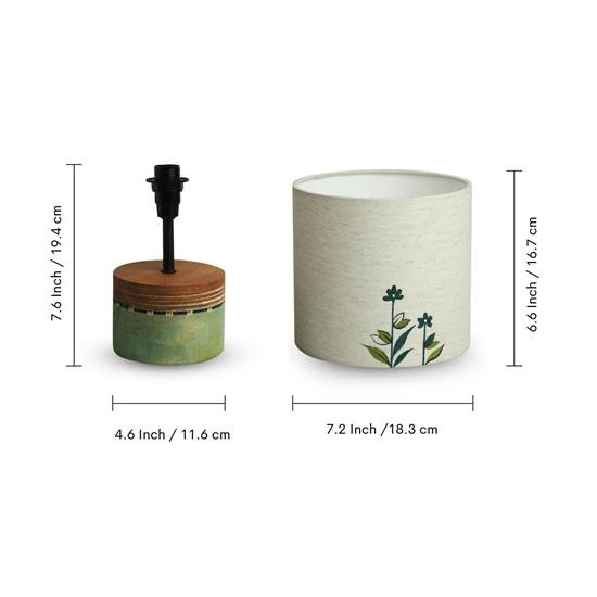 32.3 cm  Dainty Flowers Hand-Painted Wood LED Table Lamp for Bedroom Decor Without Bulb Lamps for Living Room Decorative Bedside for Home Gift