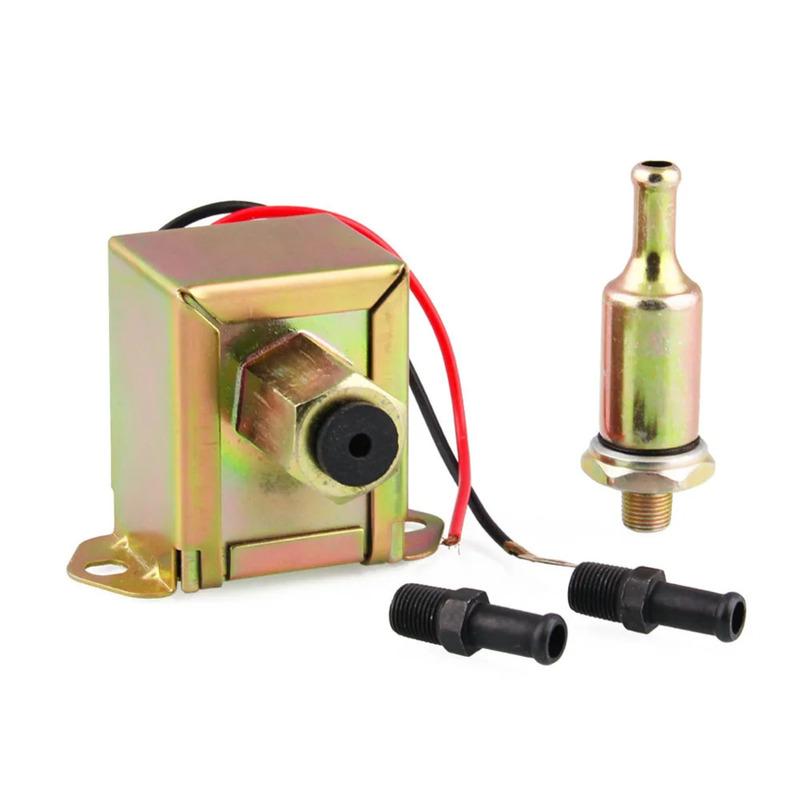 12V Inline Kraftstoffpumpe Elektrisch 2 54PSI Niederdruck Kompatibel mit Benzin- und Dieselmotoren Kupferkern Eisengehäuse Design