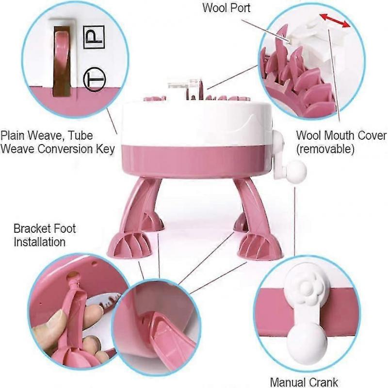 Knitting Machine, 22 Needles Loom Manual Automatic Loom Kit Kids Diy Loom Sewing Machine compatible Weaving Scarves Woven Hats Woven Socks