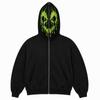 Halloween Cosplay Face Printed Long Sleeve Hoodie Men's and Women's Fashionable Casual Sports Top