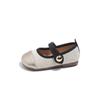 Kids Chic Leather Shoes Girls Princess Shoe with Simple Metal Buckle for Party Wedding Casual Elegant Dance Shoes for Children