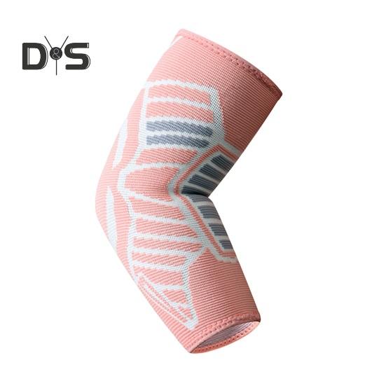 

Компресійний рукав для ліктя для тендиніту протиковзкий тенісний бандаж для рук Підтримка бігу Баскетбол Важка атлетика Захист ліктя M сірий колір/рожевий