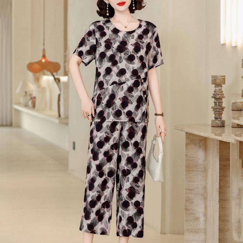 Women's Plus Size Printed 2-Piece Set – Casual Summer Outfit (XL-5XL)