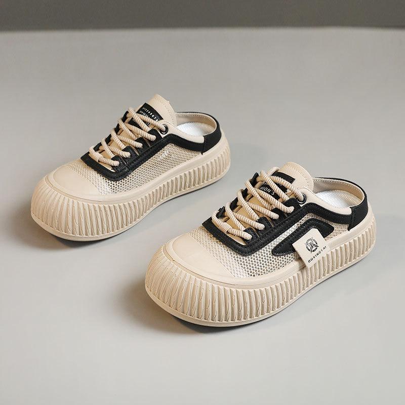 

Летние новые сандалии на одну ногу для женской верхней одежды, трендовая толстая подошва, крутой трейлер, туфли с полуверхом 40 чёрный