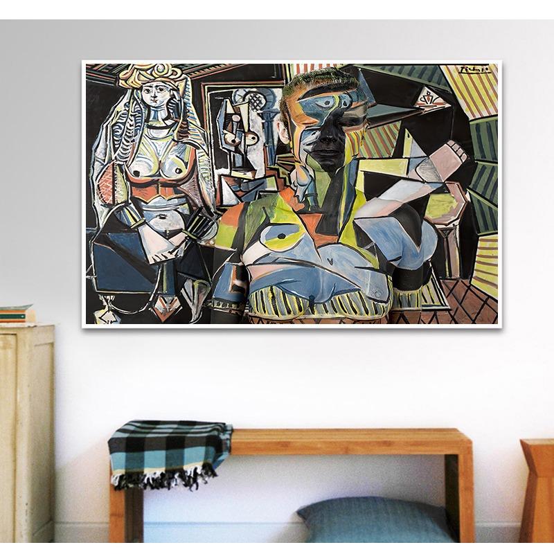 Women Of Algiers by Pablo Picasso Posters and Prints Oil Painting On Canvas Wall Art Picture for Living Room Cuadros Decoration