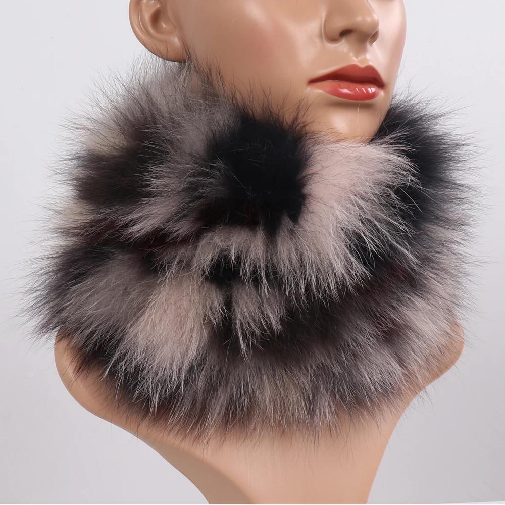 Nowy Szalik z Prawdziwego Futra Lisiego Opaski Futrzane Kobiety Zima Szaliki z Futra Lisiego Luksusowy Ocieplacz na Szyję Dobra Elastyczność Naturalne Futrzane Mufki