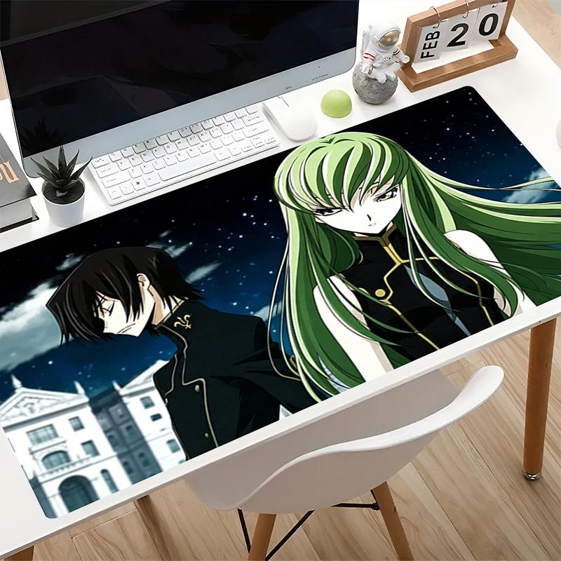 Anime podložka pod myš HD tisk Code Geass Kancelářský počítačový stůl Podložka Velká herní podložka pod klávesnici Protiskluzová herní podložka pod myš Dekorativní koberec