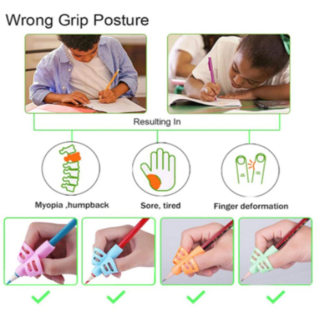 2-piece Set Of Early Childhood Education Baby Pen Grip Corrector Random