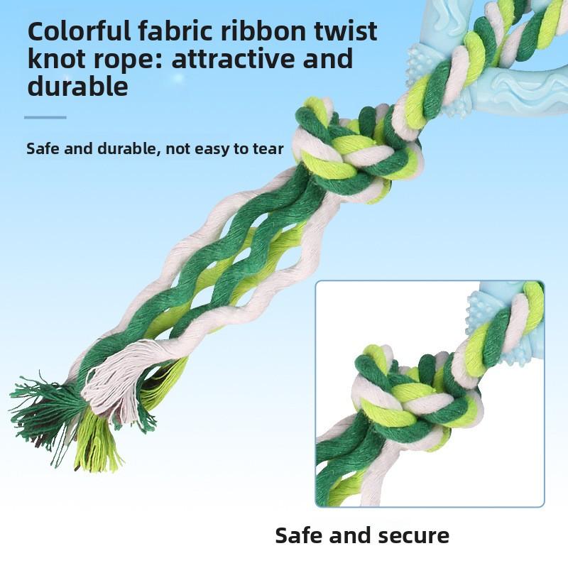 Pet Toy Cotton Rope, Heart-shaped Drawstring, Grindable Teeth Rope Knot, Training, Self-entertainment and Boredom Dog Toy Set