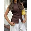Hot Girl Versatile Sleeveless Vest Woolen Woven Women's Clothing Spring and Summer Amazon Independent Site