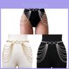 Europen Metal Multilayer Chain Waist Chain With Water Drip Embellishments For Beachwear Women