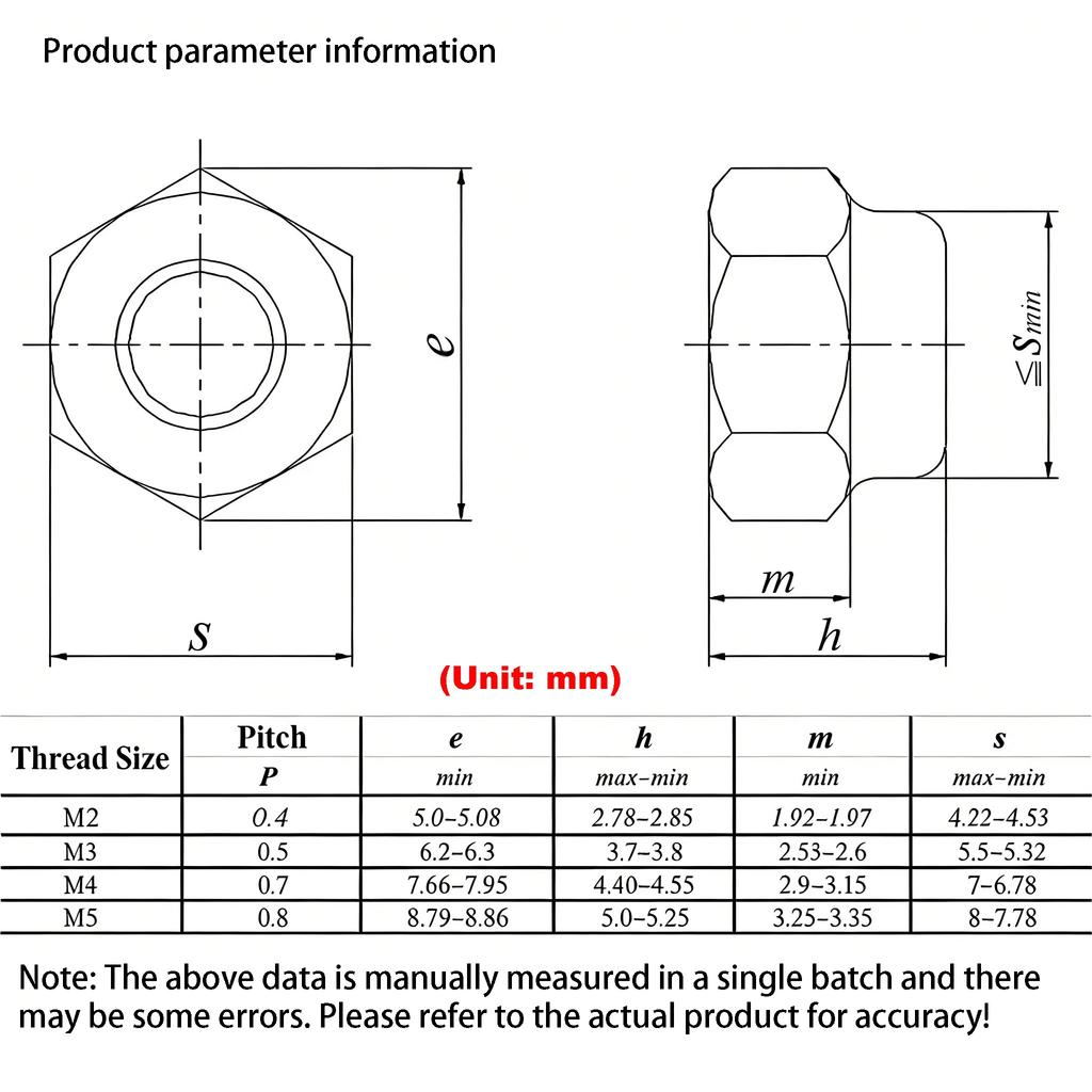 10 Pezzi Dadi autobloccanti con inserto in nylon M2-M5, Dadi esagonali antivibranti in alluminio 6061 per Droni, Applicazioni Automobilistiche ed Elettroniche