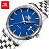 OPK 6045 Men's Watches Simple Fashion Steel strap Auto Date Luminous Waterproof Quartz Wrist Watches for Man Elegant Man Watch