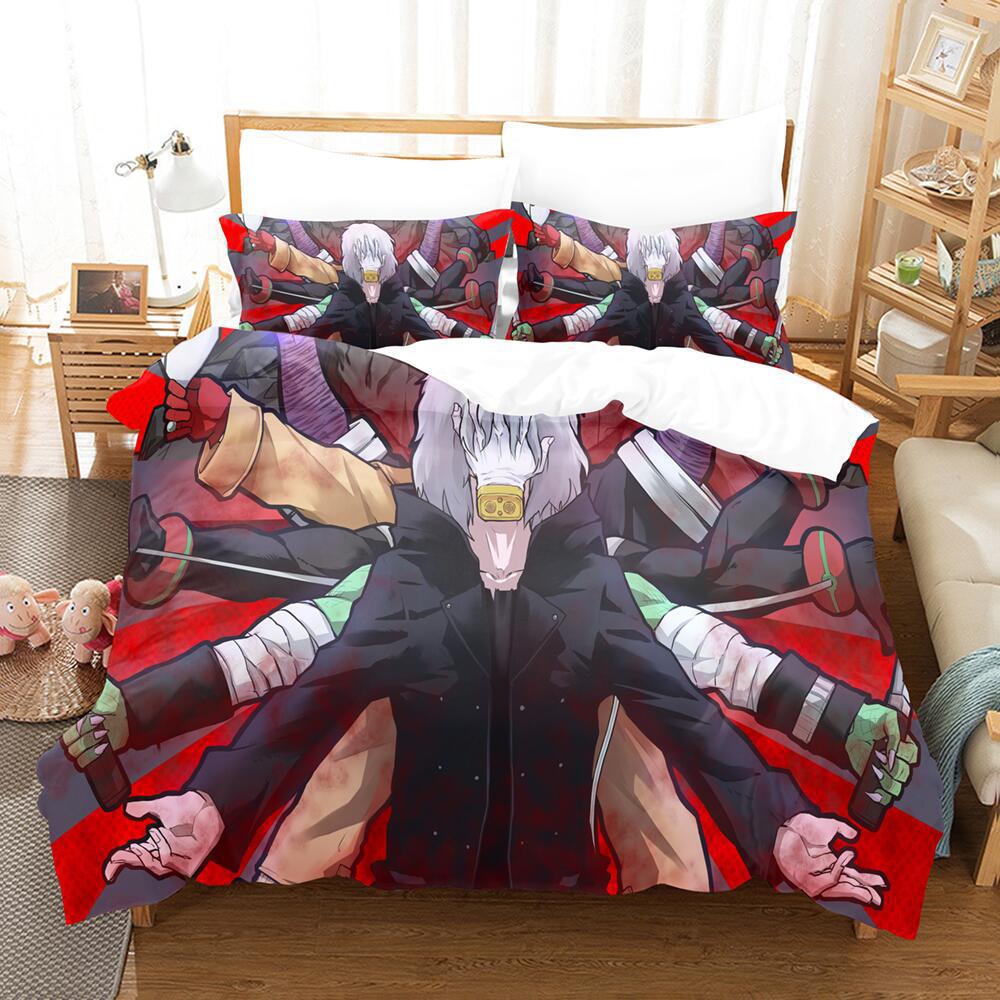 My 3D Cartoon Animation Bedding Microfiber Polyester Cotton 90G Duvet Set Three-Piece Set