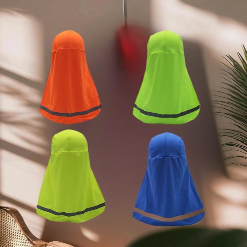 Sun Protection Hard Cap with Cooling Shade Elastic, Wide Brim and Neck Shield for Fishing and Riding