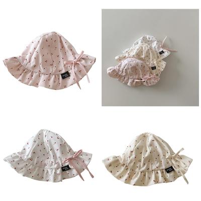 Stylish Sun Hat for Infants Lace Decorations Fisherman Cap Lovely Baby Girls Sun Protections Caps for Spring Summer