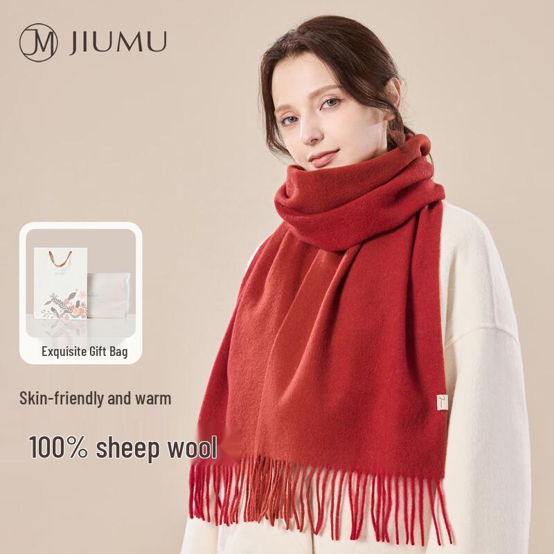 JIUMU Women's Pure Wool Scarf & Shawl
