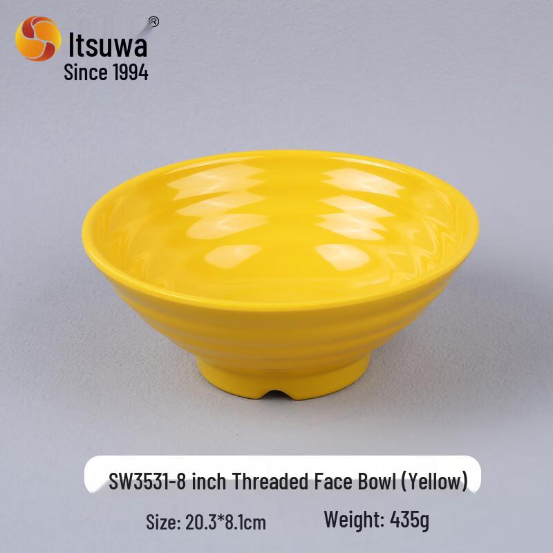 Wuhe 8-inch Melamine Threaded Bowl