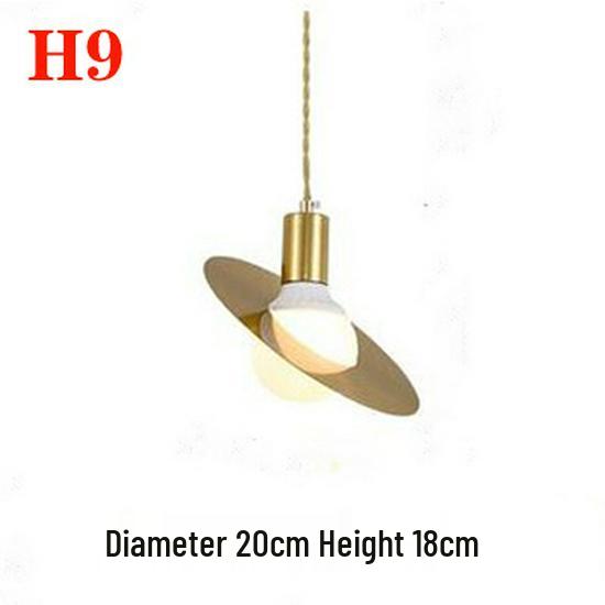 Nordic Gold Single Pendant Light for Bedroom, Bar, Café, or Shop