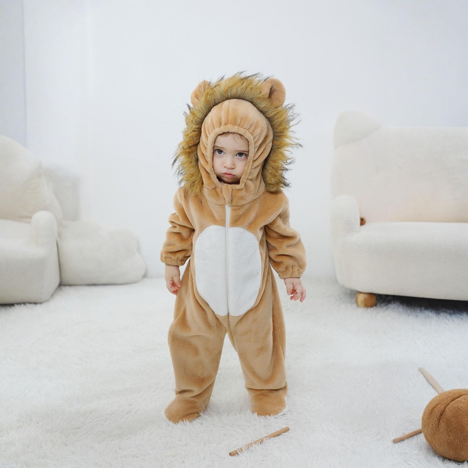 Sprin Baby Long-Sleeve Romper Cartoon One-Piece 80 хаки