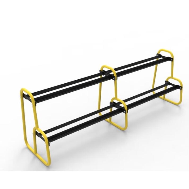 WEZHO 2-Tier Dumbbell and Kettlebell Storage Rack