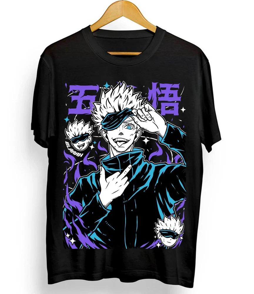 Gojo Satoru TShirt Jujutsu Kaisen Sukuna Megumi Itadori Horror Shirt Black S