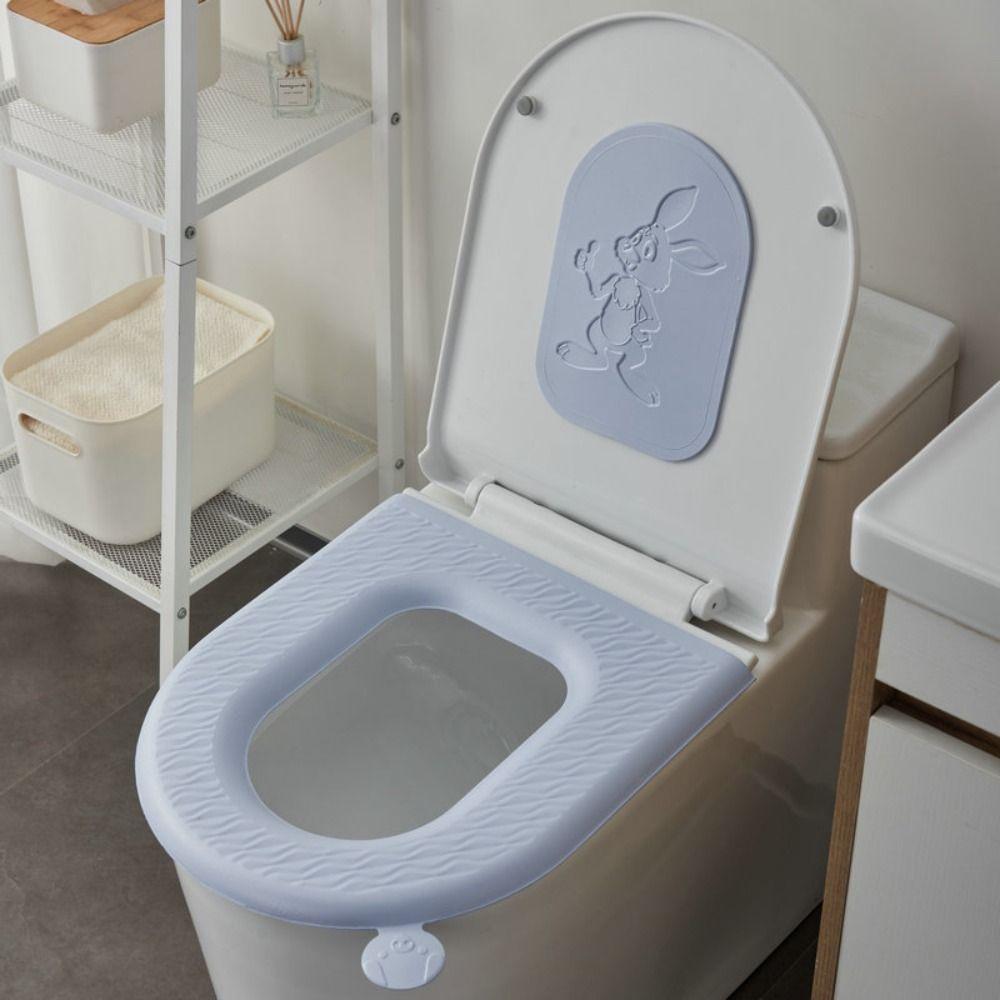EVA Toilet Seat Cover Washable Closestool Mat Toilet Accessories Toilet Sticky Seat Pad  Bathroom