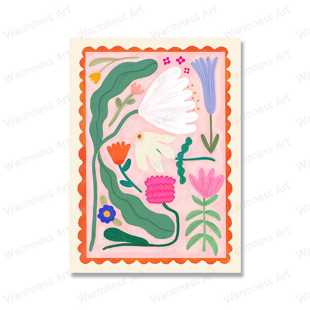 Flower Floral Mermaid Canvas Posters Nursery Wall Art Print Have a Happy Day Girl Power Quotes Painting for Kids Room Home Decor