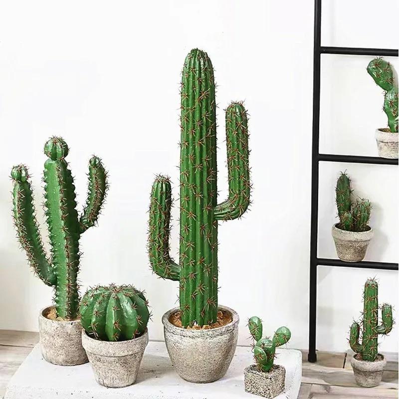 38-43CM Artificial Cactus Plants House Decoration Tropical Fake Succulent Greening Hotel Garden Party Home Decor Accessories