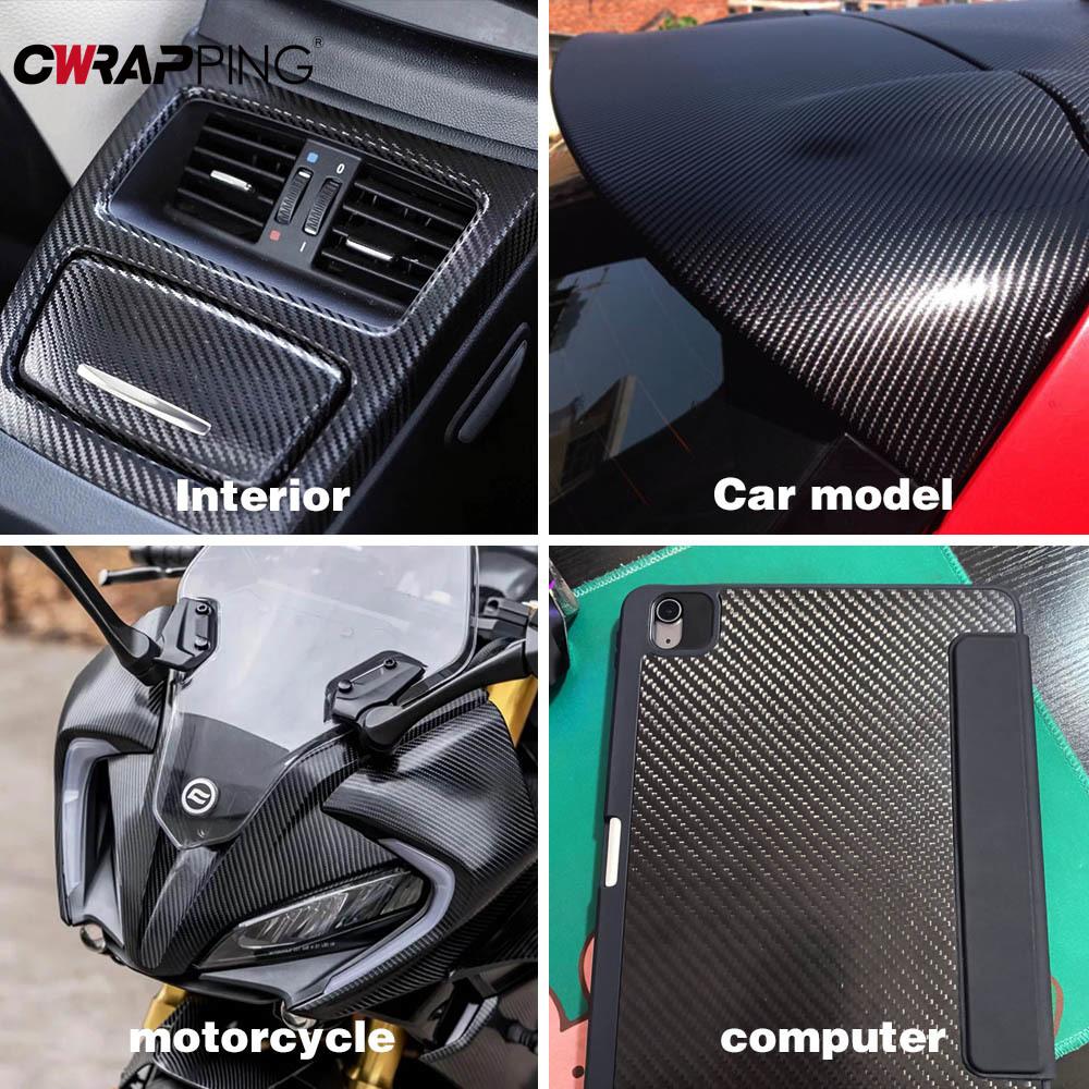 150CM Car Stickers Exterior 4D Carbon Fiber Wrap Car Adhesive Vinyl Auto Accessories Automotive Sticker Motorcycle Decoration