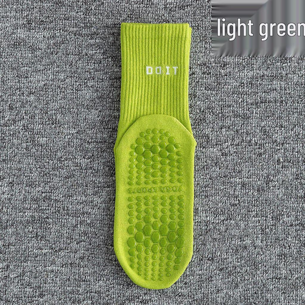 Non-Slip Mid-Calf Full Coverage Cotton Yoga Socks for Pilates, Dance, Exercise, and Trampoline