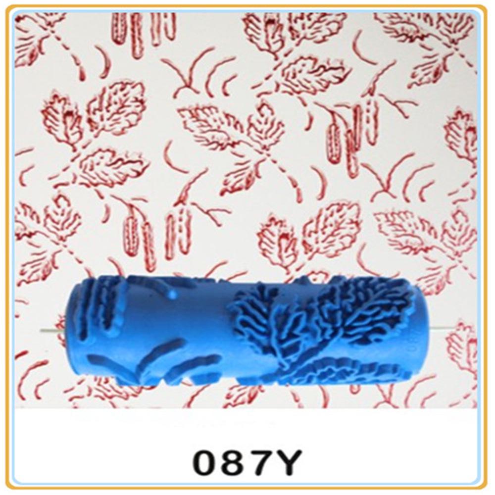 Декоративная стеновая валиковая кисть 7  с цветочным узором для обоев и краски