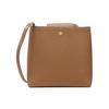 Emerson Double T Logo Minimalist Fashion Bucket Bag Women Shoulder Bag Brown 134840-909
