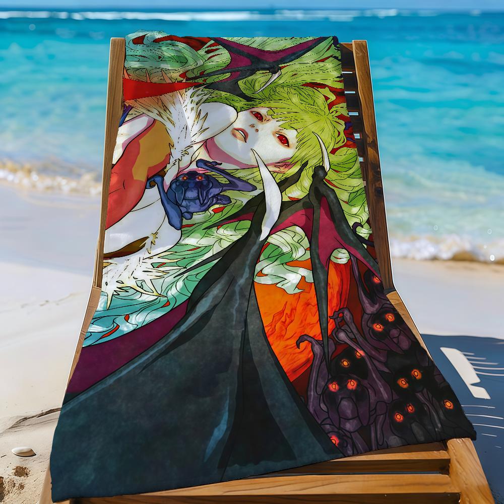 

M-Morrigan Aensland Game Towel Sports Quick Dry Travel Camping Gear Sandproof Soft Light Large Beach Towel W30*H60(CM)