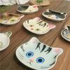 Japan Ceramic cartoon cat sauce dish Creative cute cat face shape condiment dish small plates Home kitchen supplies tableware
