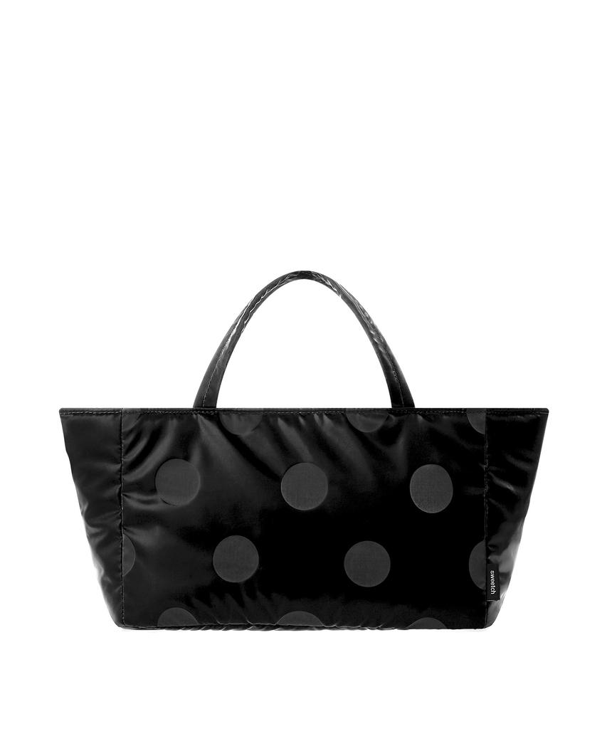 Sweetch Boat Tote Bag M Glossy Black Polka Dot
