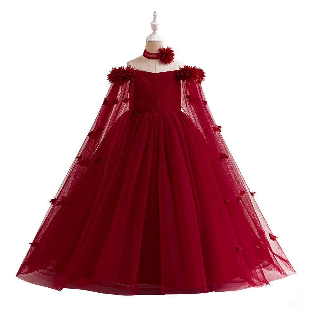 Girls  Long Princess Mesh Performance Formal Dress 140cm / 9Y
