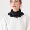 Capelet Faux Col en Dentelle Col Montant Décolleté en Dentelle Col Revers Amovible Confortable DIY