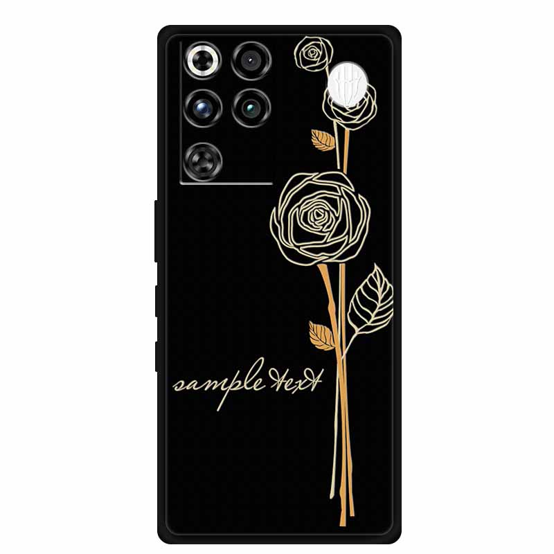 For ZTE Nubia RedMagic 11 Pro 5G Case 3D Emboss Flowers Relief Soft Black Silicone Back Cover For ZTE Nubia RedMagic 11Pro Funda