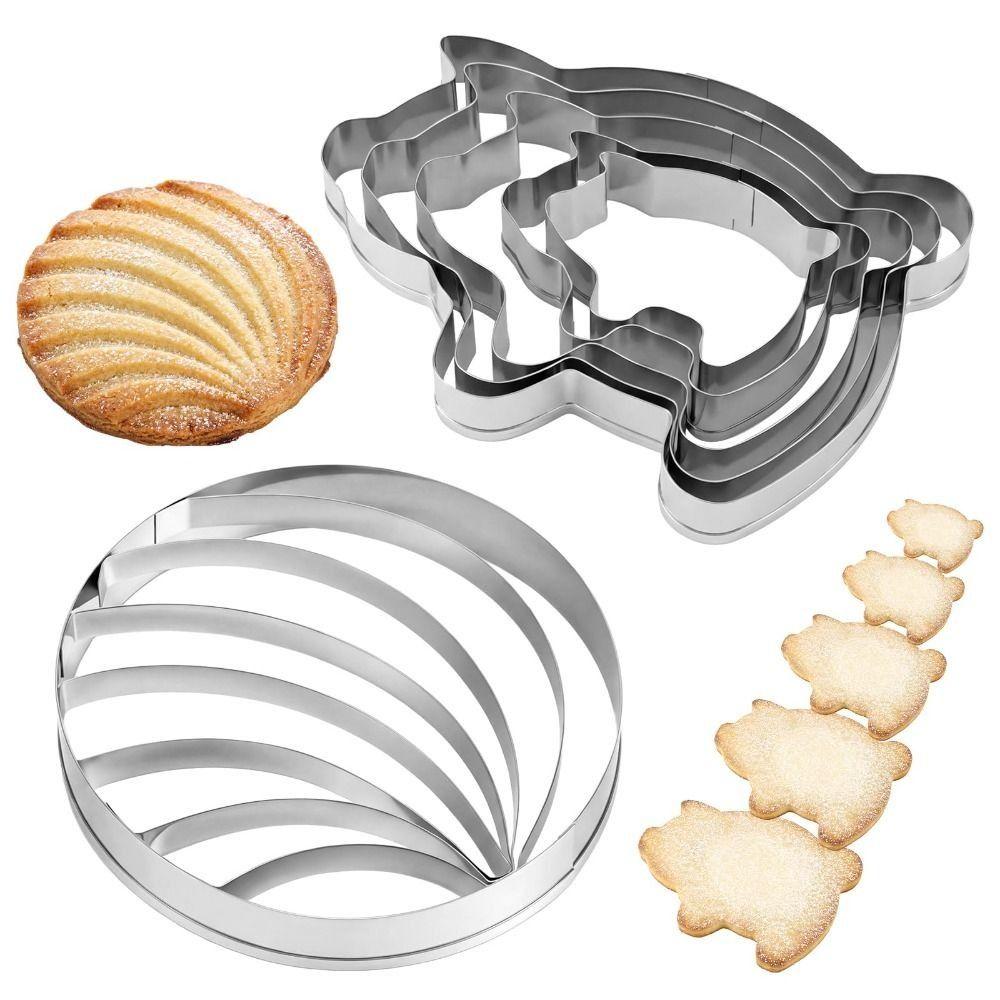 5Pcs Stainless Steel Heart Cookie Cutter Set Heart Shaped Pastry Cutters  Cookie Making
