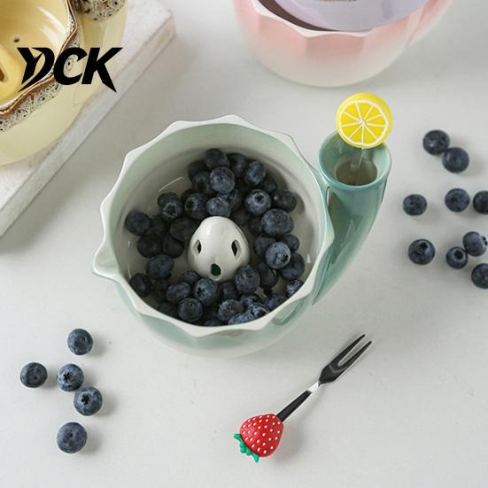 Modern Kitchen Sink Accessory Ceramic Berry Washing Bowl with Drainage Holes, Handmade Fresh Food Storage Container Vegetable Draining Basket,