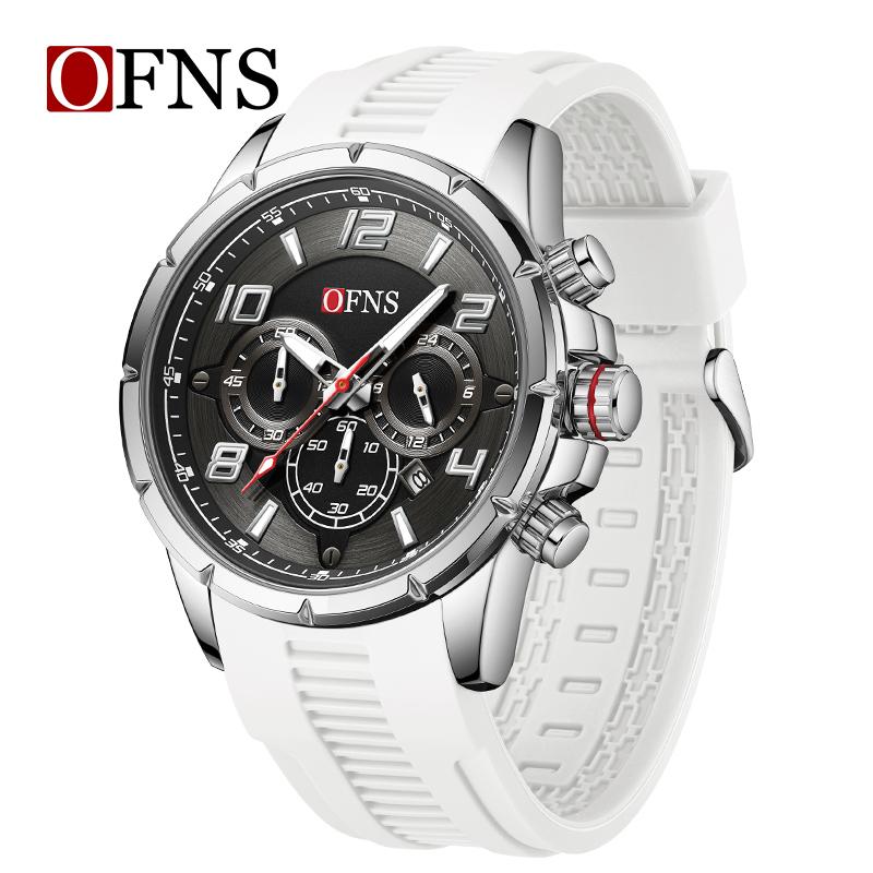 Fashion Three Eye Six Needle Men's Quartz Watch Multi Functional Waterproof Night Light Calendar Male Wristwatches