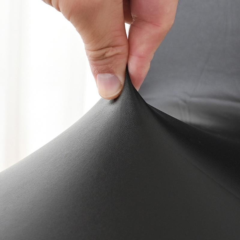 Waterproofs PU Leather Chair Cover Waterproofs Stretch Chair Slipcovers for Dining Room Home Kitchen Seats Protectors